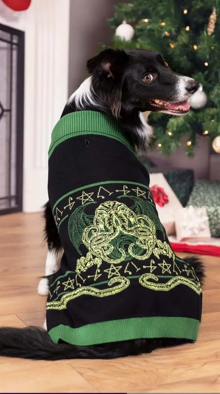 Cthulu Dog Ugly Christmas Sweater New NWT Funny Excellent Xmas Noel Horror Small